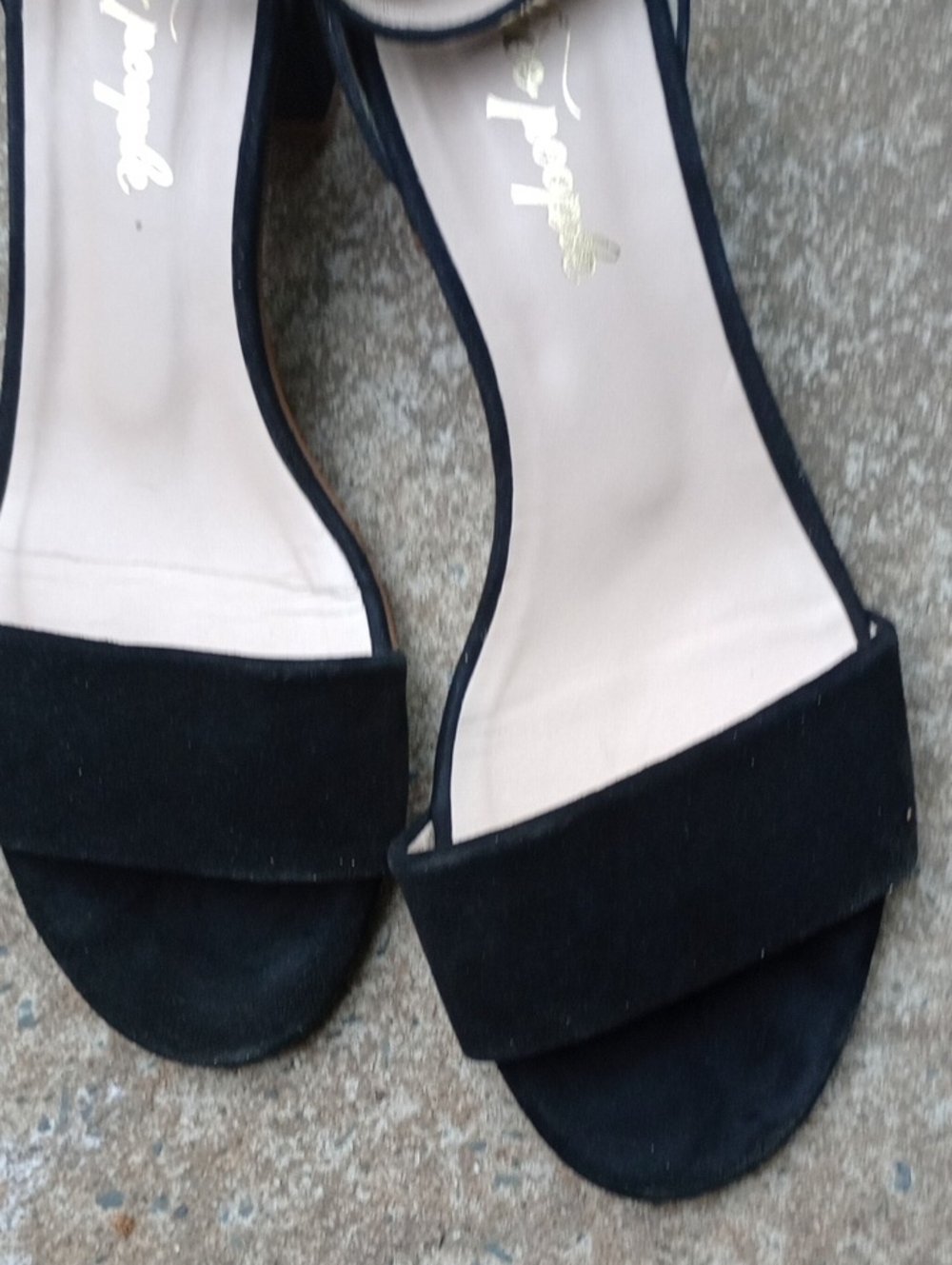 Free People Black Ankle-Strap Heeled Sandals - Picture 16 of 16